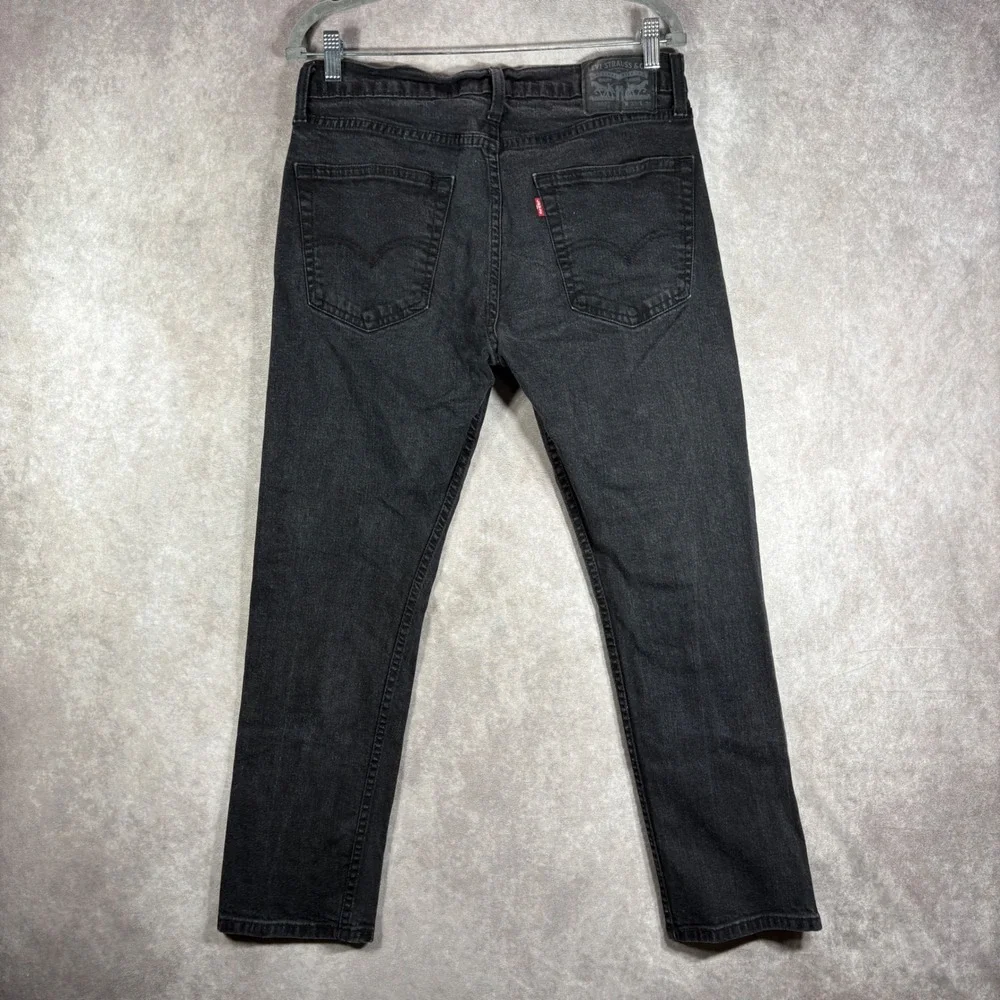 Levi's Jeans Mens 33x30 Black 502 Taper Stretch Denim Waterless Casual Everyday